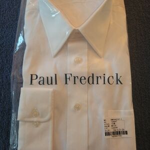 Paul Fredrick Men's White Dress Shirt